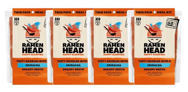 Ramen Head Noodles Kit Sriracha Flavour x 4